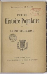 Petite histoire populaire de Lagny-sur-Marne