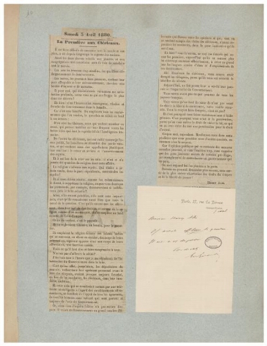 Lettres de Emile de Girardin à Harry Alis : 5 avril 1880