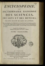 L'Encyclopédie. Volume 03. Texte : CH-CONS