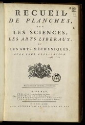 L'Encyclopédie. Volume 22. Planches 1