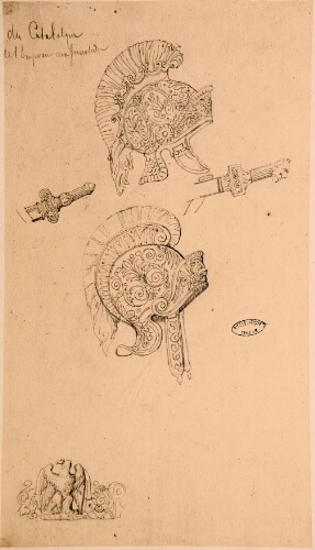 Détails décoratifs pour l'obélisque du catafalque de Napoléon