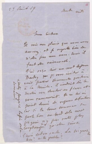 Lettres de Gustave Flaubert à sa nièce Caroline Commanville
