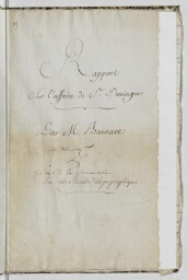 Rapport sur l'affaire de St Domingue par M. Barnave, saisi à la prononciation par la Société logographique.