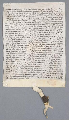 Charte de l'official de Senlis contenant échange entre les religieux de Chaalis et Herbert de Borest par lequel ce dernier a cédé une pièce de terre et vigne situé après la bulté dans la censive de Chaalis