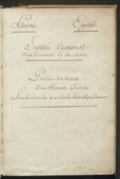 Registre des procès-verbaux de l'assemblée générale. An IX-an X (septembre 1800-janvier 1803)