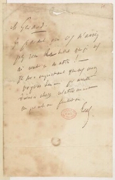 Lettre de Emile de Girardin à Gérard de Nerval
