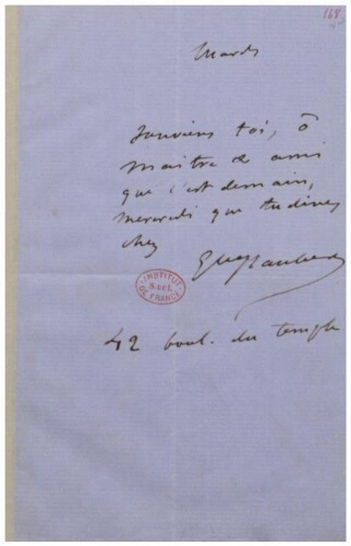 Lettres de Gustave Flaubert à Théophile Gautier