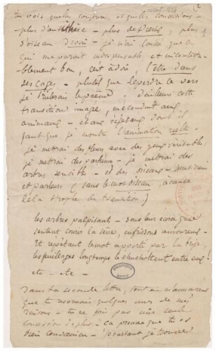 Lettres à Gustave Flaubert et documents de Louis Bouilhet