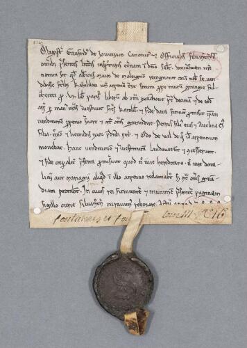 Charte de l'Official de Senlis contenant vente par Albert de Monlognon aux religieux de Chaalis