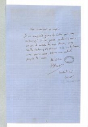 Lettre de Gustave Flaubert à Hippolyte Percher, alias Harry Alis, du 25 mars 1880