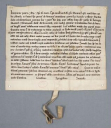 Charte d'Amaury, évêque de Senlis, contenant donation faite par Pierre de Fontaine aux religieuses de Saint-Rémi de deux muids de grains de blé sur le moulin de Fontaine