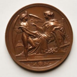 Médaille représentant la Protection des Travaux Nationaux