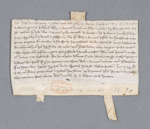 Charte de Jean de Baumont : accomodement entre les religieux de Chaalis et Raoul de Berne
