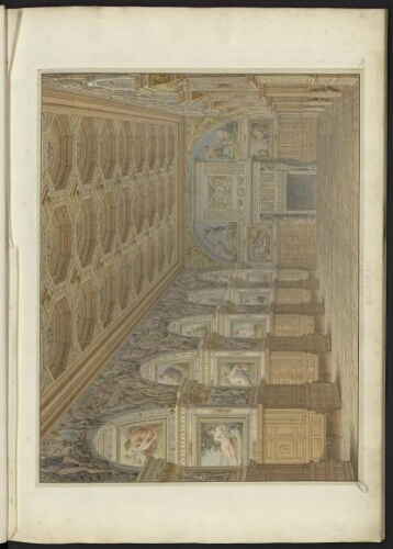 Palais de Fontainebleau : Salle de bal. Divers croquis. Galerie de Diane.