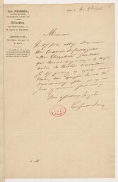 Lettres de Emile de Girardin et de Théophile Gautier à Claude Ernest-Henry Rouy
