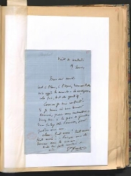 Lettre de Gustave Flaubert à Sainte-Beuve à l'occasion de sa nomination au Sénat le 28 avril 1865