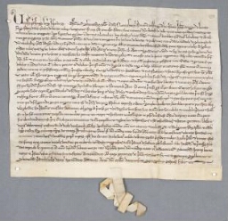 Charte de l'official de Senlis contenant vente par Jean de Borest aux religieux de Chaalis d'une vigne size sous le clos de la Bulté moyennant trente livres tournois