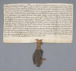 Charte de Geoffroy, évêque de Senlis, contenant échange entre Barthélémy maire de Baron et les religieux de Chaalis