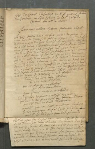 Lettre d'un colonel d'infanterie au R.P. Quesnel, prêtre de l'Oratoire, au sujet du livre de la Sr d'Agreda, censuré par Mr de Meaux