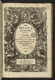 Missa quatuor vocum. Lætamini. Authore Annibale Gantez. In concentu sancti Pauli Parisiorum sacræ modulationis moderatore.