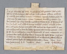 Charte d'Adam, évêque de Senlis contenant vente par Eudes de Borest à Pierre Maillart de Barbery
