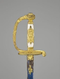 Épée du type de l’Institut d’Égypte, ayant appartenu à trois académiciens de la famille de Laborde, vers 1810
