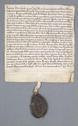 Charte de Geoffroy, évêque de Senlis, contenant donation par Albert de Guinecourt aux religieux de Chaalis