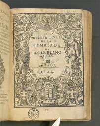 Le Premier livre de la Henriade de Jan Le Blanc Parisien