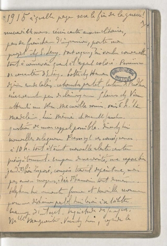 « Journal ; 24 mars - 2 octobre 1915 »