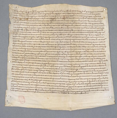 Charte contenant l'accord entre les religieux de Chaalis et les habitants de Fontaine au sujet du droit de Fontaine