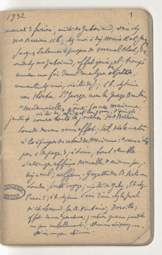 « Journal ; 3 février - 14 septembre 1932  »