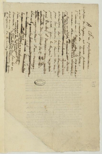 Brouillon du Mémoire de Condorcet sur l'Instruction publique