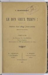 Le bon vieux temps : histoire d'un village franc-comtois (Mercey-sur-Saône)