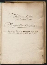Registre des prix et concours de l'Académie des beaux-arts. 1817-1827