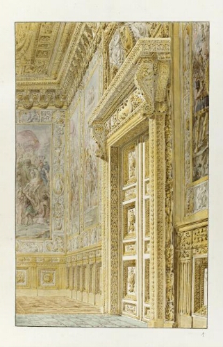 Porte d'appartement de l'ancien Louvre, du temps d'Henri II