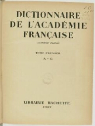 « Dictionnaire de l'Académie française. - 8e édition&nbsp»