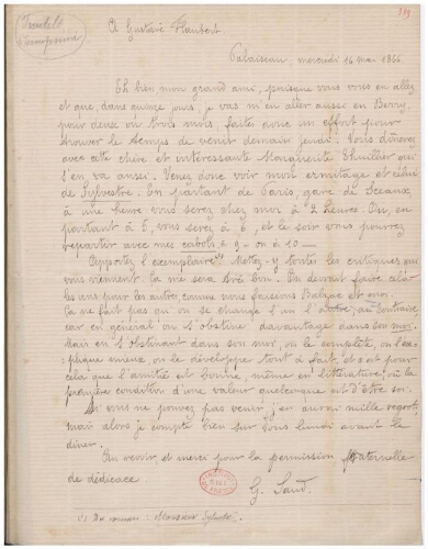 Lettres de George Sand à Gustave Flaubert et Émile de Girardin
