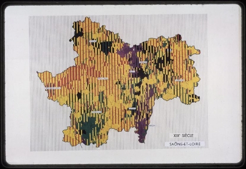 Carte de la Saône-et-Loire, XIXe siècle