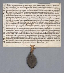 Charte de Geoffroy, évêque de Senlis, contenant vente et donation de terre aux religieux de Chaalis par Raoul de Saint Patuse
