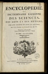 L'Encyclopédie. Volume 08. Texte : H-IT