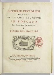Istorie pistolesi ovvero Delle cose avvenute in Toscana dall'anno MCCC. al MCCCXLVIII. e Diario del Monaldi.