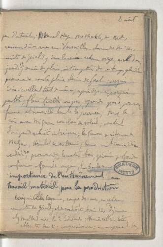 « Journal ; 15 juillet - 29 septembre 1921 »