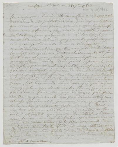 Lettres de F.-A. Dubreuil de Fonréaux