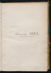 Registre des procès-verbaux des séances de l'Académie des beaux-arts. 1883-1889