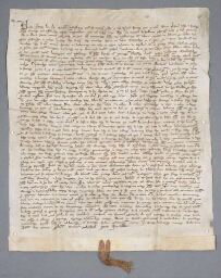 Charte de l'official de Senlis contenant l'accord entre les religieux de Chaalis et la communauté des habitants de Fontaine concernant un droit de pâturage