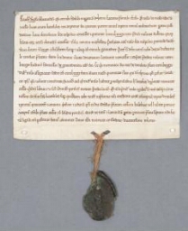 Charte de Geoffroy, évêque de Senlis, contenant donation aux religieux de Chaalis par Millon de Mailly