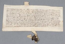 Charte de l'official de Senlis portant cession par Clair de Barbery aux religieux de Chaalis d'un arpent de terre à Fourcheret pour compléter les dix arpents qu'il leur avait donné