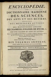 L'Encyclopédie. Prospectus.