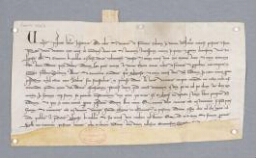 Charte d'Eudes de Fontaine contenant donation par lui faite aux religieux de Chaalis de six setiers d'avoine et d'un setier de blé à prendre pour chaque année dans la ferme de Fourcheret