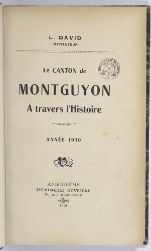 Le canton de Montguyon à travers l'histoire